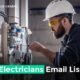 Electrician repairing wiring panel - Sale Leads Electricians Email List