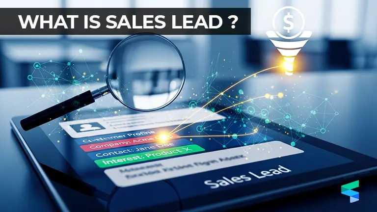 Sales lead funnel showing potential customers and conversion process